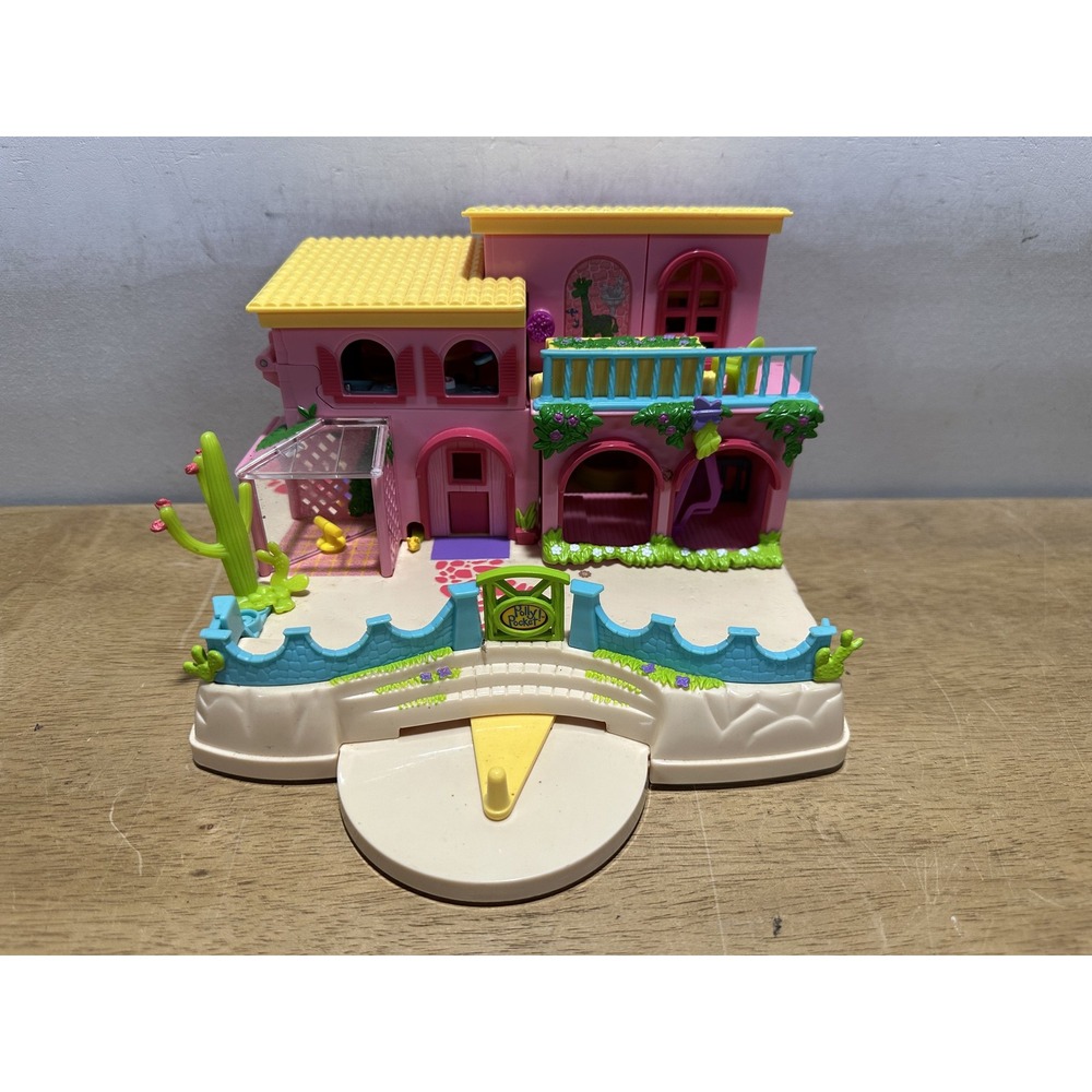 Vintage Polly Pocket Hacienda Houser Playset 2000 Mattel Dollhouse Compact Toy